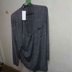 allegrace 22w plus size top gray